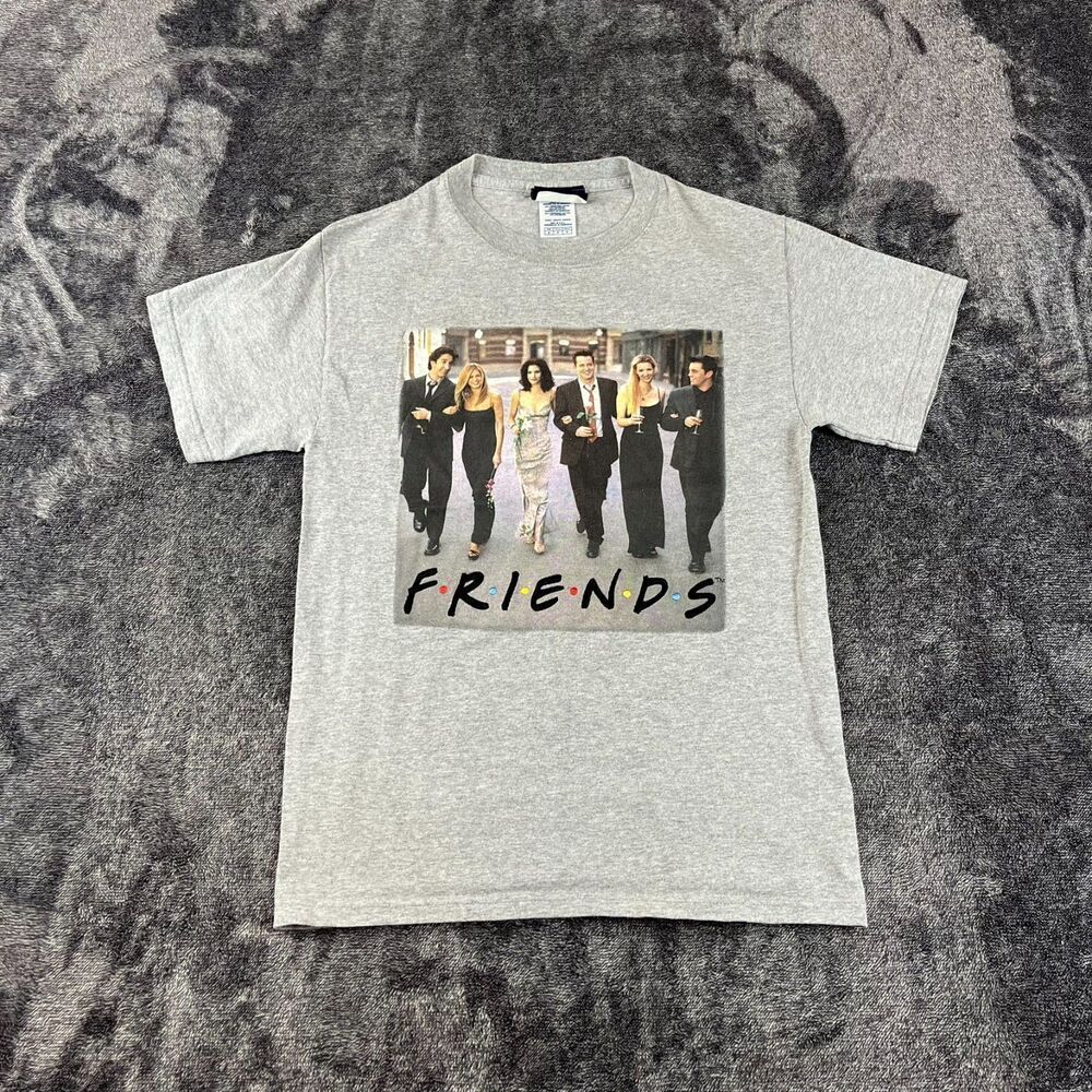 Vtg NBC Experience Friends Promo Embroidered T-Shirt Made In USA S Gray